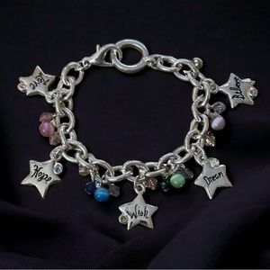 Vintage AJMC inspirational star charm bracelet